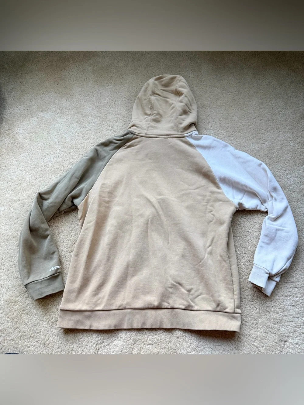 Adidas Originals Men’s Embroidered Trefoil Earth Tones Hoodie - M - VGUC